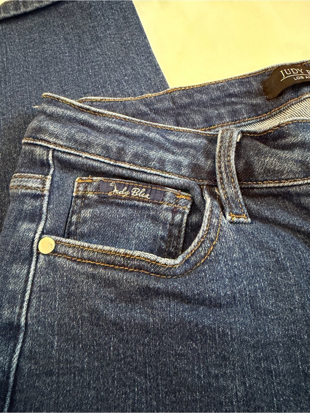 Judy Blue Dark Blue High-Rise Straight Jeans - Picture 7 of 9
